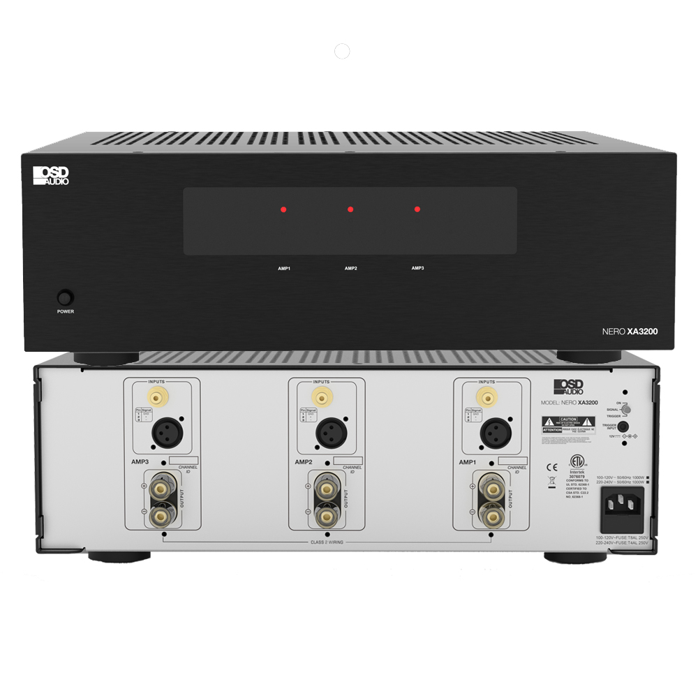 OSD Nero XA3200 Multi Channel (3X) Home Theater Amplifier 165W Per Channel 8 Ohms Audiophile Class H
